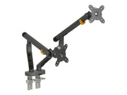 Bakker Elkhuizen Flexible Dual mounting kit - adjustable dual arms - for 2 monitors - dark grey - Max 10 kg - recommended for 17"-35" (for flat screen), 17"-32" (for curved screen)