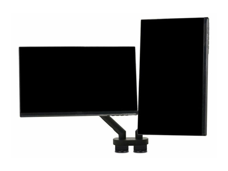 Bakker Elkhuizen Flexible Dual mounting kit - adjustable dual arms - for 2 monitors - dark grey - Max 10 kg - recommended for 17"-35" (for flat screen), 17"-32" (for curved screen)