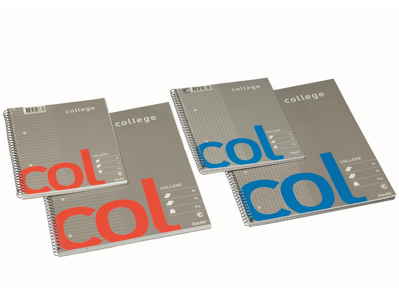 Bantex  Col College Pad Squared Punched Holes A5