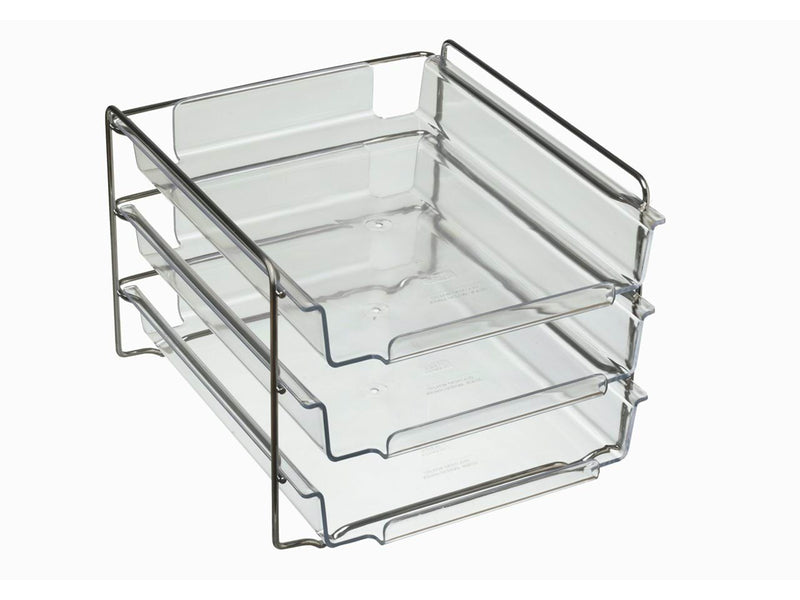 Bantex Vision Letter Trays Cash & Carry 3-Pack Transparant
