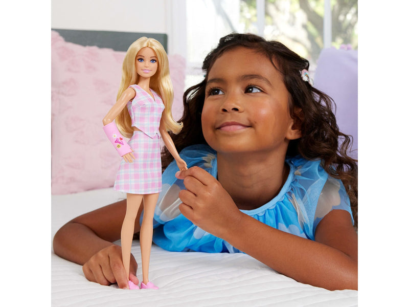 Barbie Fashionista Puppe Pink kariert Blond wCast