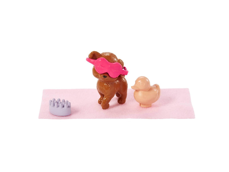Barbie Fashionistas Doll with Puppy Kids Toys Self-Care Spa Day