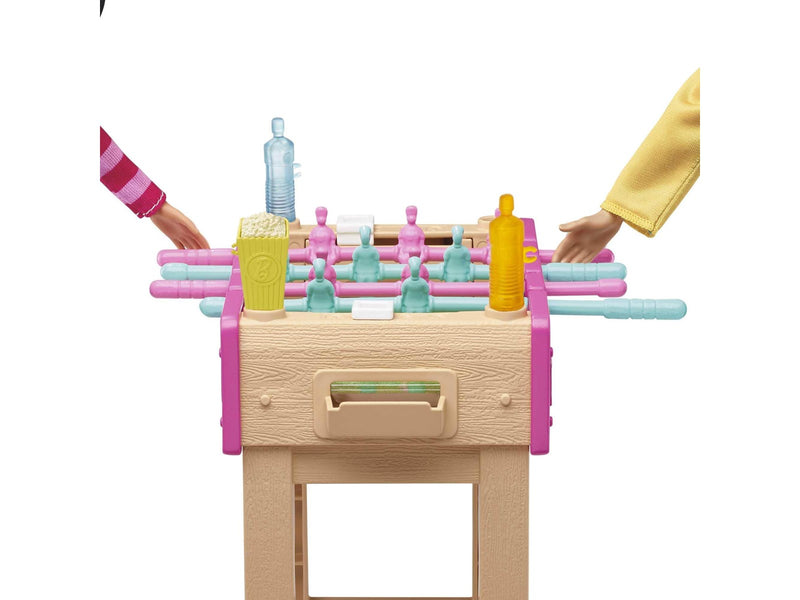 Barbie Mini Playset With Pet Accessories And Working Foosball Table