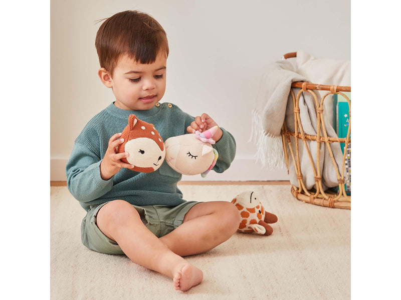 Barbo Baby Knitted Ball w. Bell - Giraffe