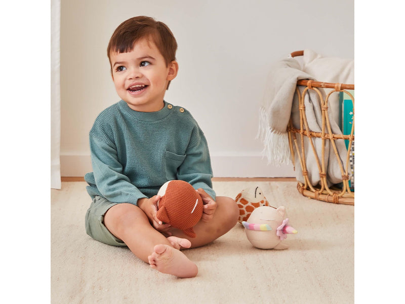 Barbo Baby Knitted Ball w. Bell - Giraffe
