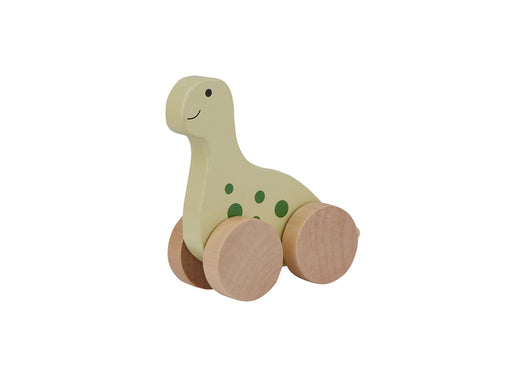 Barbo Baby Wooden Animals On Wheels - Dino