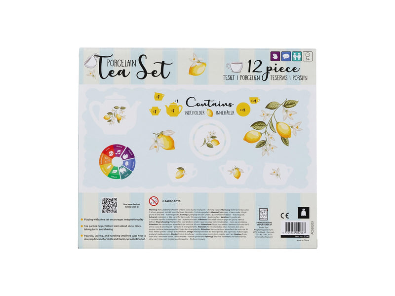 Barbo Classic Porcelain Tea Set - Lemon