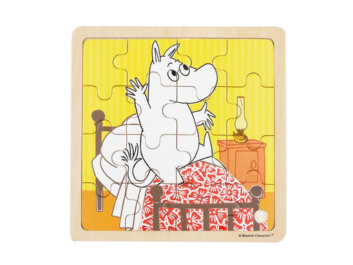 Barbo Toys Moomin - Framed Wooden Puzzle - Bedtime Jumping