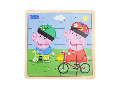 Barbo Toys Peppa Pig - Framed Wooden Puzzle - Biking
