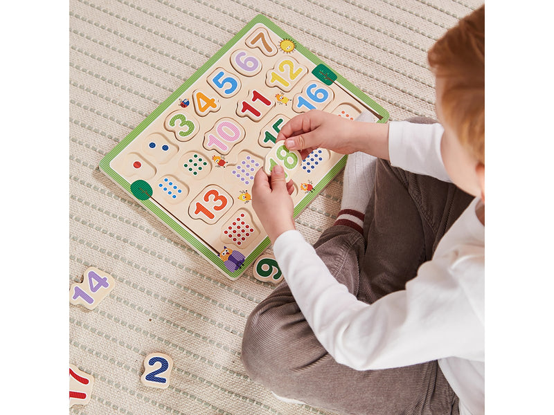 Barbo Toys Wacky Wonders - Wooden Puzzle - Numbers (INT)