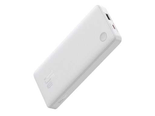 Baseus Airpow Lite 10000mAh 15W Power Bank with Simple USB-A - USB-C 30cm Cable - White - 10000 mAh