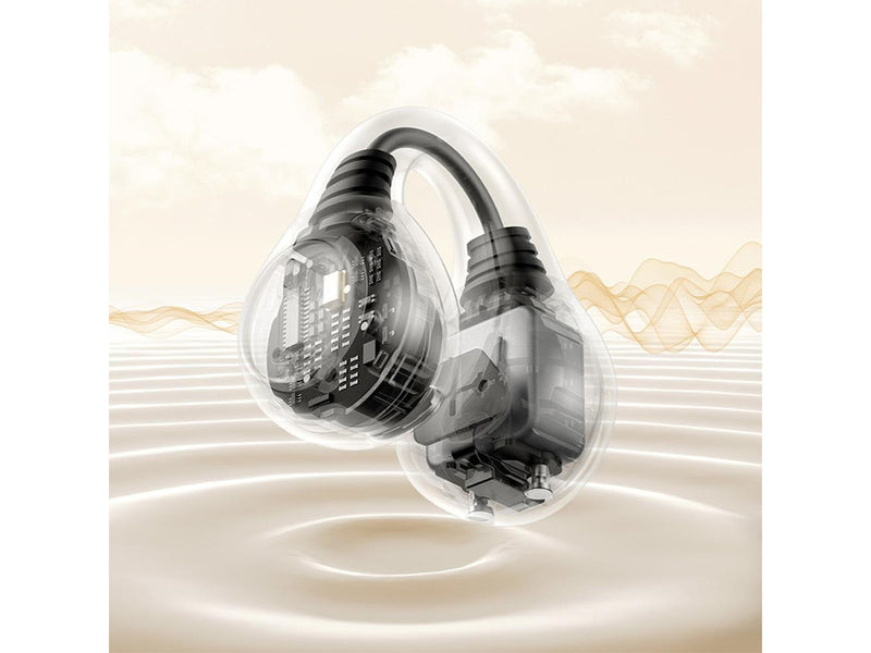 Baseus Bass 15 Clip OWS Wireless Headphones with  Simple USB-C 3A 30cm Cable - White