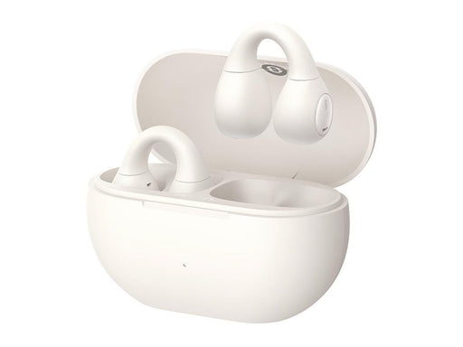 Baseus Bass 15 Clip OWS Wireless Headphones with  Simple USB-C 3A 30cm Cable - White