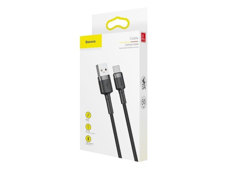 Baseus Cafule cable USB-C 3A 0.5m (Gray+Black)