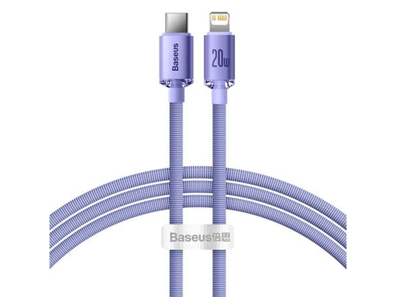 Baseus Crystal Shine cable USB-C to Lightning 20W PD 1.2m (purple)