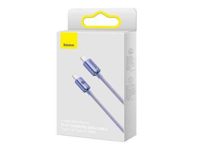Baseus Crystal Shine cable USB-C to USB-C 100W 2m (purple)