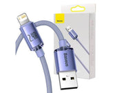 Baseus Crystal Shine cable USB to Lightning 2.4A 1.2m (purple)