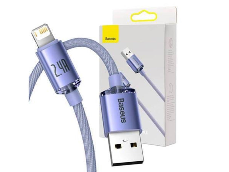 Baseus Crystal Shine cable USB to Lightning 2.4A 1.2m (purple)