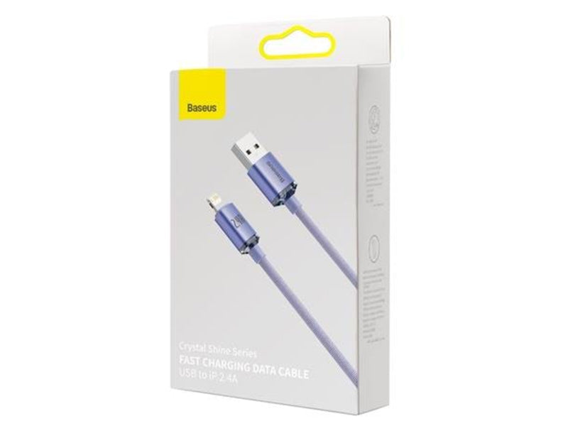 Baseus Crystal Shine cable USB to Lightning 2.4A 1.2m (purple)