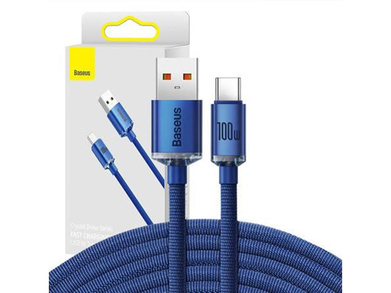 Baseus Crystal Shine cable USB to USB-C 100W 2m (blue)
