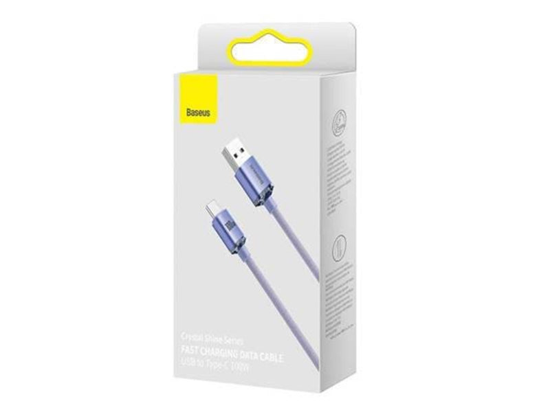 Baseus Crystal Shine cable USB to USB-C 100W 2m (purple)