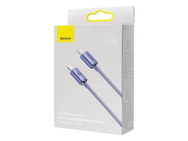 Baseus Crystal cable USB-C to Lightning 20W PD 2m (violet)