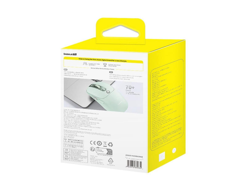 Baseus Editor Wireless Computer Mouse with 800mAh Battery and Battery Status Indicator - Green - Maus (Grün)