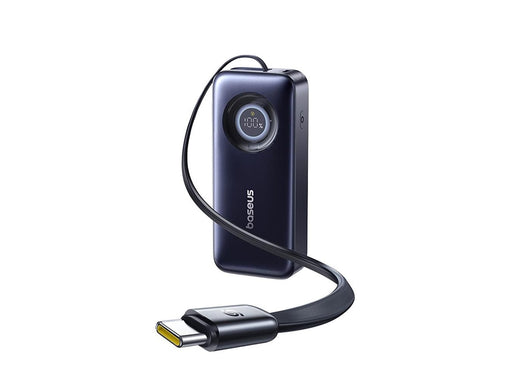 Baseus EnerCore CR11 20000mAh 67W Power Bank with Retractable USB-C Cable - Black - 20000 mAh