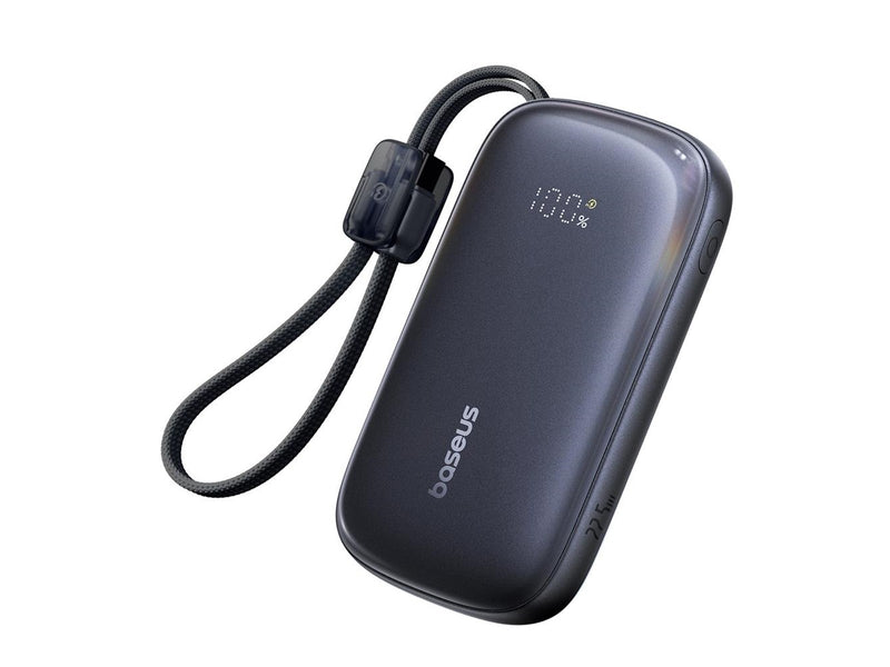 Baseus EnerFill FC21 QPow3 Ultra 10000mAh 22.5W Power Bank with Digital Display and Detachable Cable - Black - 10000 mAh