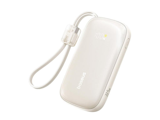Baseus EnerFill FC21 Qpow 3 Ultra 10000mAh 22.5W Powerbank with attached cable lanyard - beige - 10000 mAh