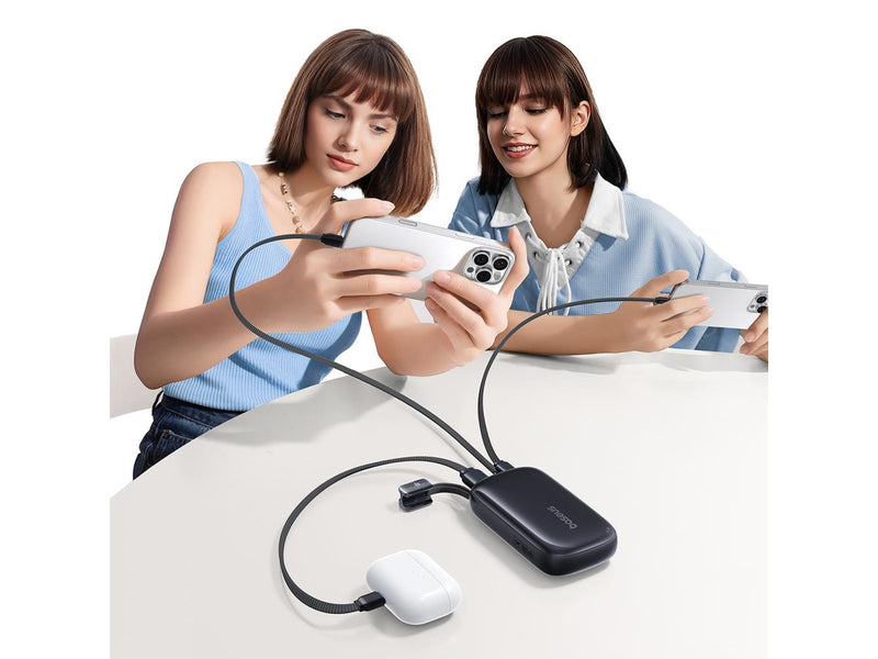 Baseus EnerFill FC21 Qpow 3 Ultra 10000mAh 45W Power Bank with Attached Lanyard Cable - Black - 10000 mAh