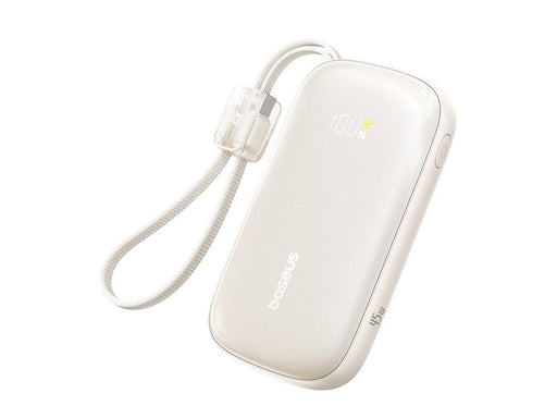 Baseus EnerFill FC21 Qpow 3 Ultra 10000mAh 45W Power Bank with Digital Display and Detachable USB-C - Lightning Cable - Titanium - 10000 mAh