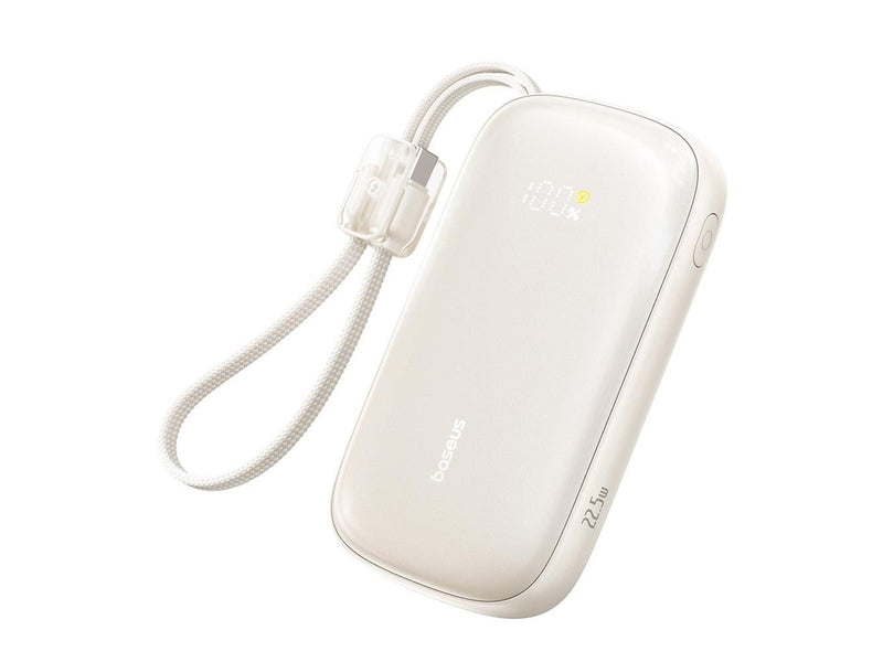 Baseus EnerFill FC21 Qpow 3 Ultra 20000mAh 22.5W Powerbank with Display and Cable Included - Beige - 20000 mAh