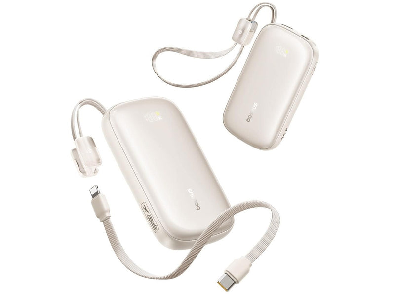 Baseus EnerFill FC21 Qpow 3 Ultra 20000mAh 22.5W Powerbank with Display and Cable Included - Beige - 20000 mAh