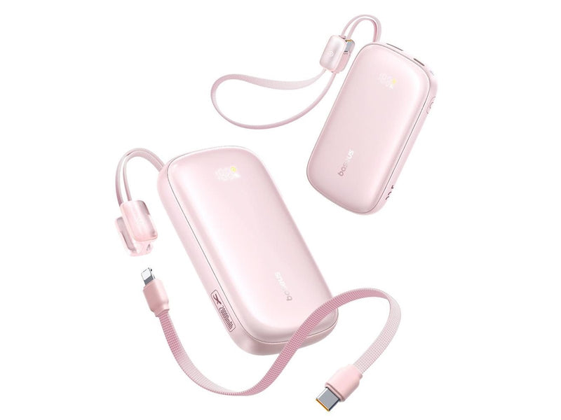 Baseus EnerFill FC21 Qpow 3 Ultra 20000mAh 22.5W Powerbank with Display and Cable Included - Pink - 20000 mAh