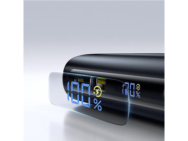 Baseus EnerFill FC41 25000mAh 145W Power Bank with Digital Display and Built-in Dual USB-C Cable - Black - 25000 mAh