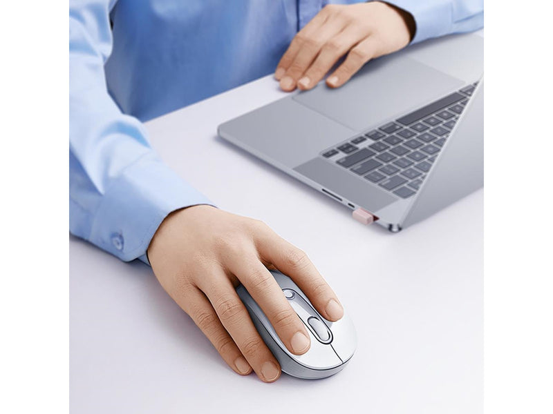 Baseus F02 Ergonomic Wireless Mouse USB 2.4GHz - White - (Weiß)