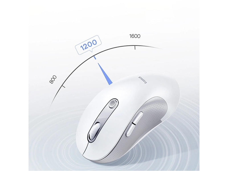 Baseus F02 Wireless Ergonomic Bluetooth Mouse - White - (Weiß)