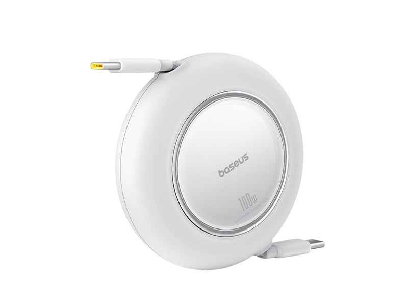 Baseus Free2Pull Mini 100W Retractable USB-C Cable - USB-C 2m - White