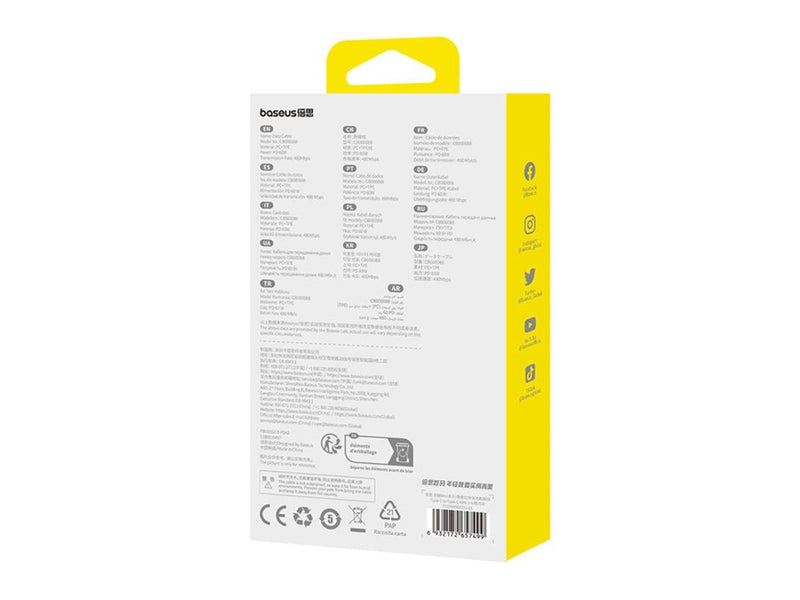 Baseus Free2Pull Mini USB-C to USB-C 60W 1 (white)