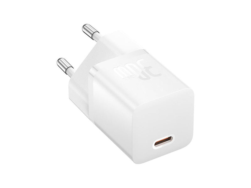 Baseus GaN5 USB-C 30W Wall Charger with  Dynamic 3 USB-C 100W 1m Cable - White