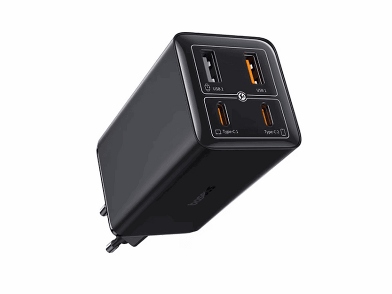Baseus GaN6 Pro Fast Charger 100W 2A2C - Cluster Black (incl. cable 1m)