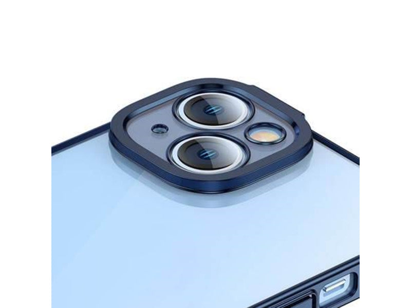 Baseus Glitter Transparent Case and Tempered Glass set for iPhone 14 Plus (blue)