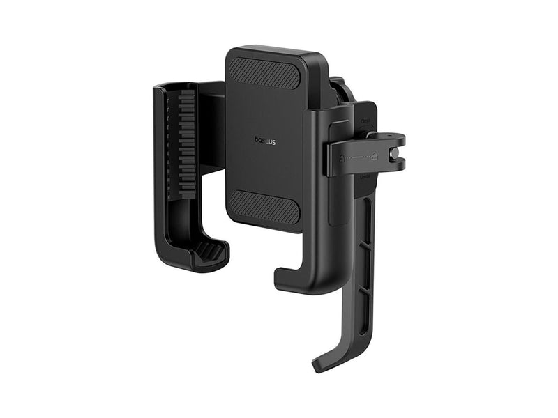 Baseus GoTrip Motorcycle Phone Holder for Mirror with Shock Absorption - Black