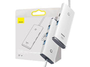 Baseus Hub 4in1 Lite Series USB-C to 4x USB 3.0 + USB-C 2m (White) USB-Hubs - USB 3.0 - 4 - Weiß