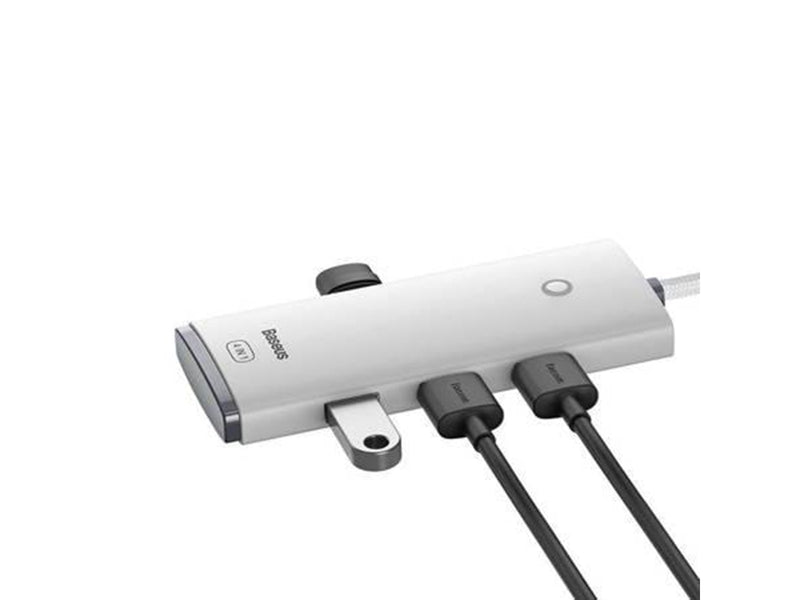 Baseus Hub 4in1 Lite Series USB-C to 4x USB 3.0 + USB-C 2m (White) USB-Hubs - USB 3.0 - 4 - Weiß