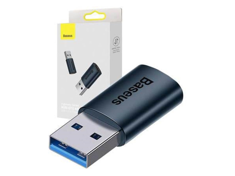Baseus Ingenuity USB-A to USB-C adapter OTG (blue)