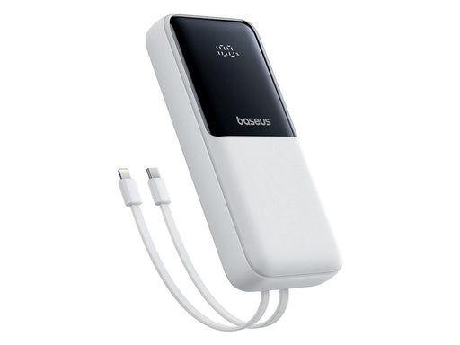 Baseus Lipow 20000mAh 22.5W Powerbank with two built-in cables with additional Simple USB-A - USB-C 3A 20cm cable - white - 20000 mAh