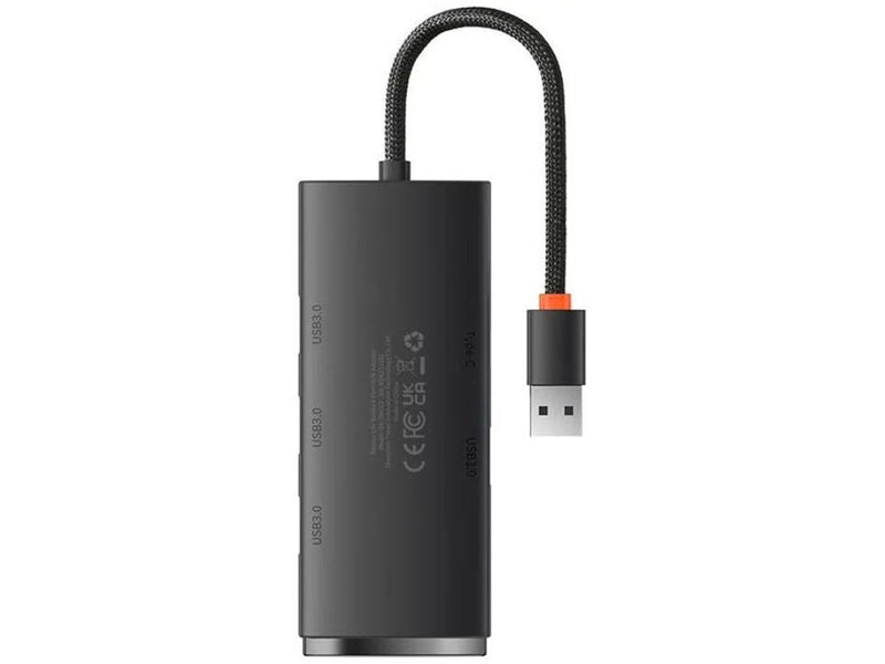 Baseus Lite Series Hub 4in1 USB to 4x USB 3.0 25cm (Black) USB-Hubs - USB 3.0 - 4 - Schwarz