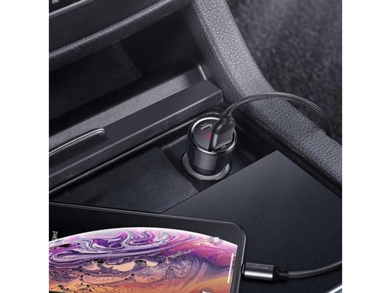 Baseus Magic Car Charger USB + USB-C QC 4.0 PD 45W (Black)